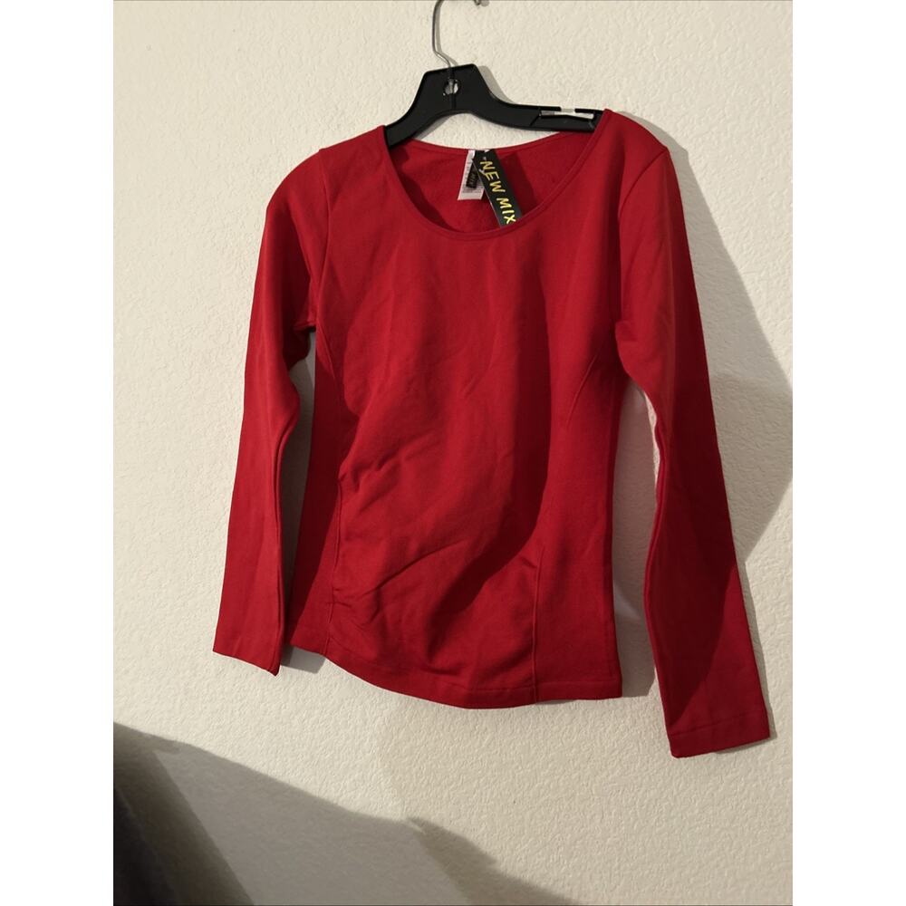 Women’s New Mix One Size Shirt New Red Stretch